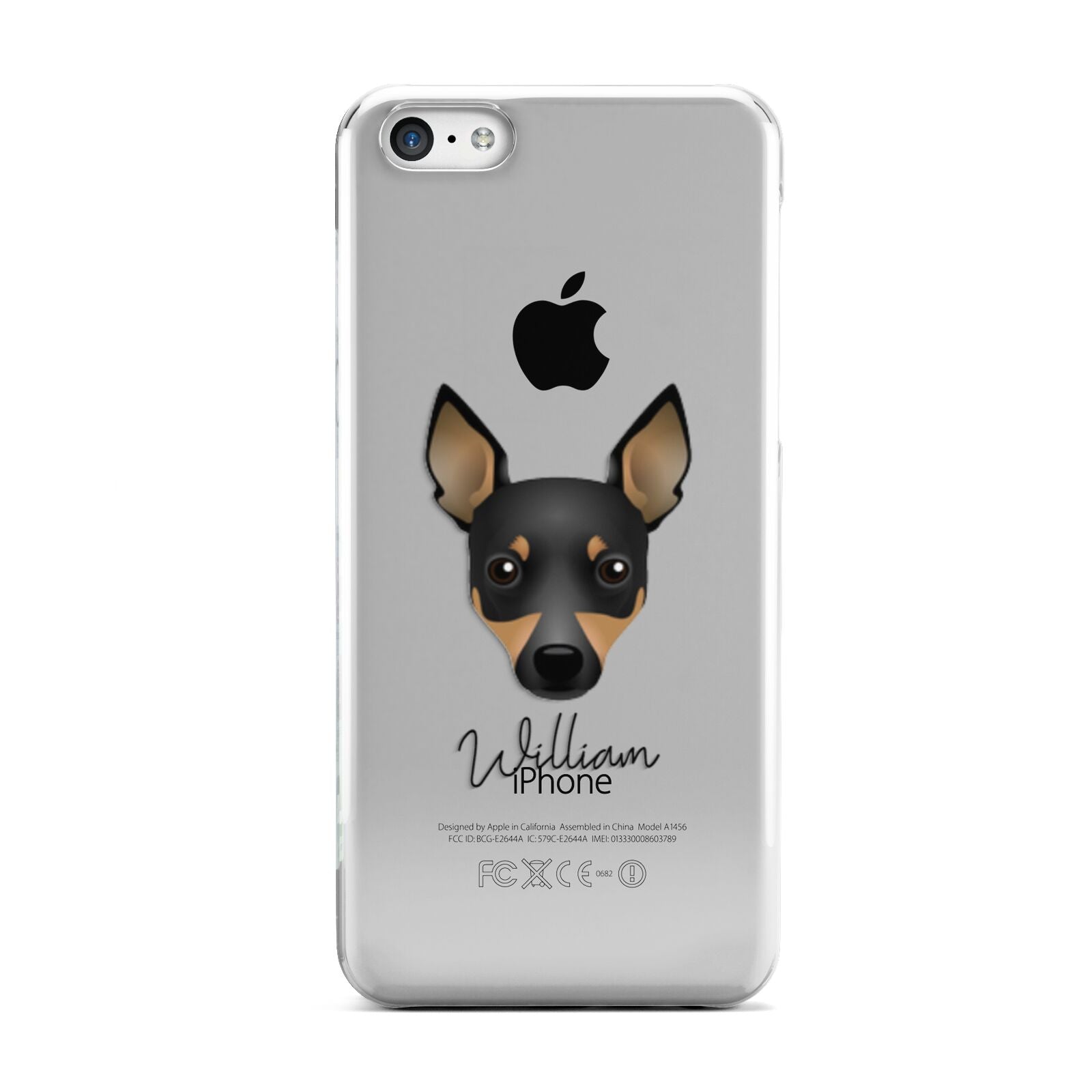 Toy Fox Terrier Personalised Apple iPhone 5c Case