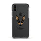 Toy Fox Terrier Personalised Apple iPhone Xs Impact Case Black Edge on Black Phone