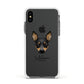 Toy Fox Terrier Personalised Apple iPhone Xs Impact Case White Edge on Black Phone