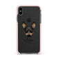 Toy Fox Terrier Personalised Apple iPhone Xs Max Impact Case Pink Edge on Black Phone
