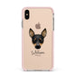 Toy Fox Terrier Personalised Apple iPhone Xs Max Impact Case Pink Edge on Gold Phone