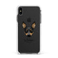 Toy Fox Terrier Personalised Apple iPhone Xs Max Impact Case White Edge on Black Phone