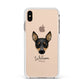 Toy Fox Terrier Personalised Apple iPhone Xs Max Impact Case White Edge on Gold Phone