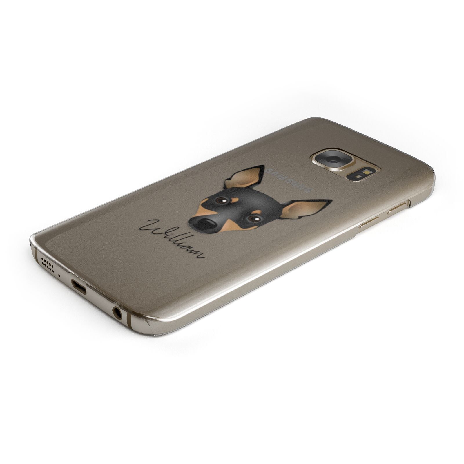 Toy Fox Terrier Personalised Samsung Galaxy Case Bottom Cutout