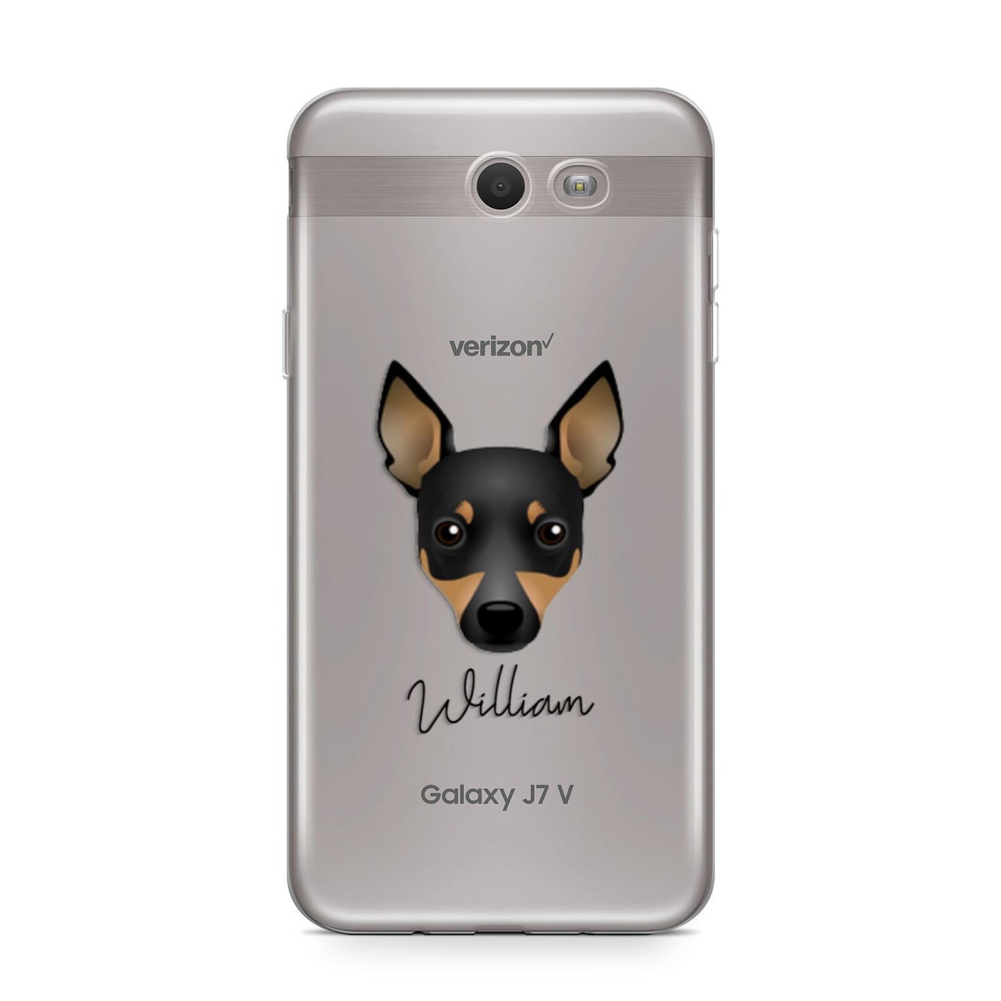 Toy Fox Terrier Personalised Samsung Galaxy J7 2017 Case