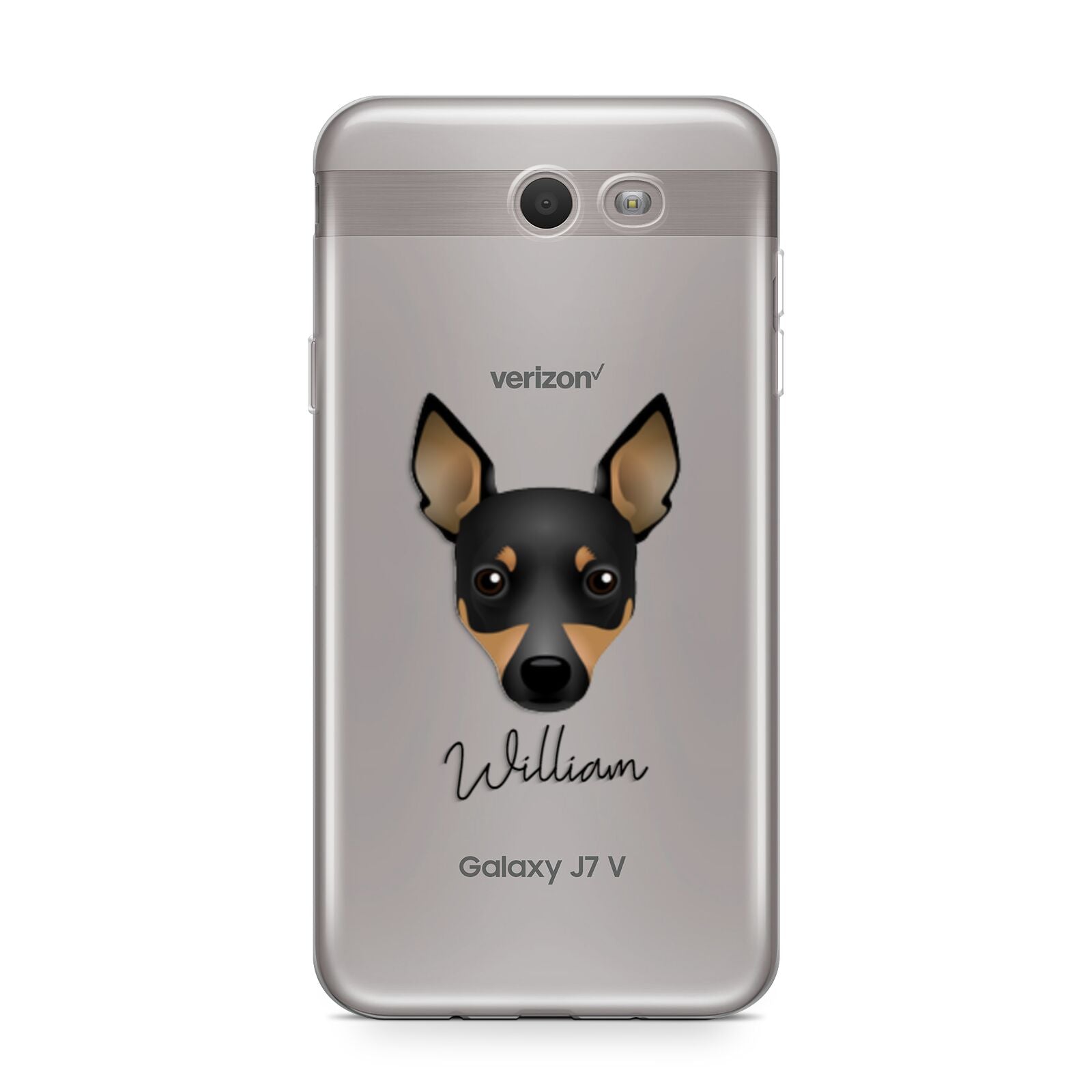 Toy Fox Terrier Personalised Samsung Galaxy J7 2017 Case