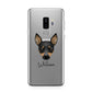 Toy Fox Terrier Personalised Samsung Galaxy S9 Plus Case on Silver phone