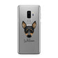 Toy Fox Terrier Personalised Samsung Galaxy S9 Plus Case on Silver phone