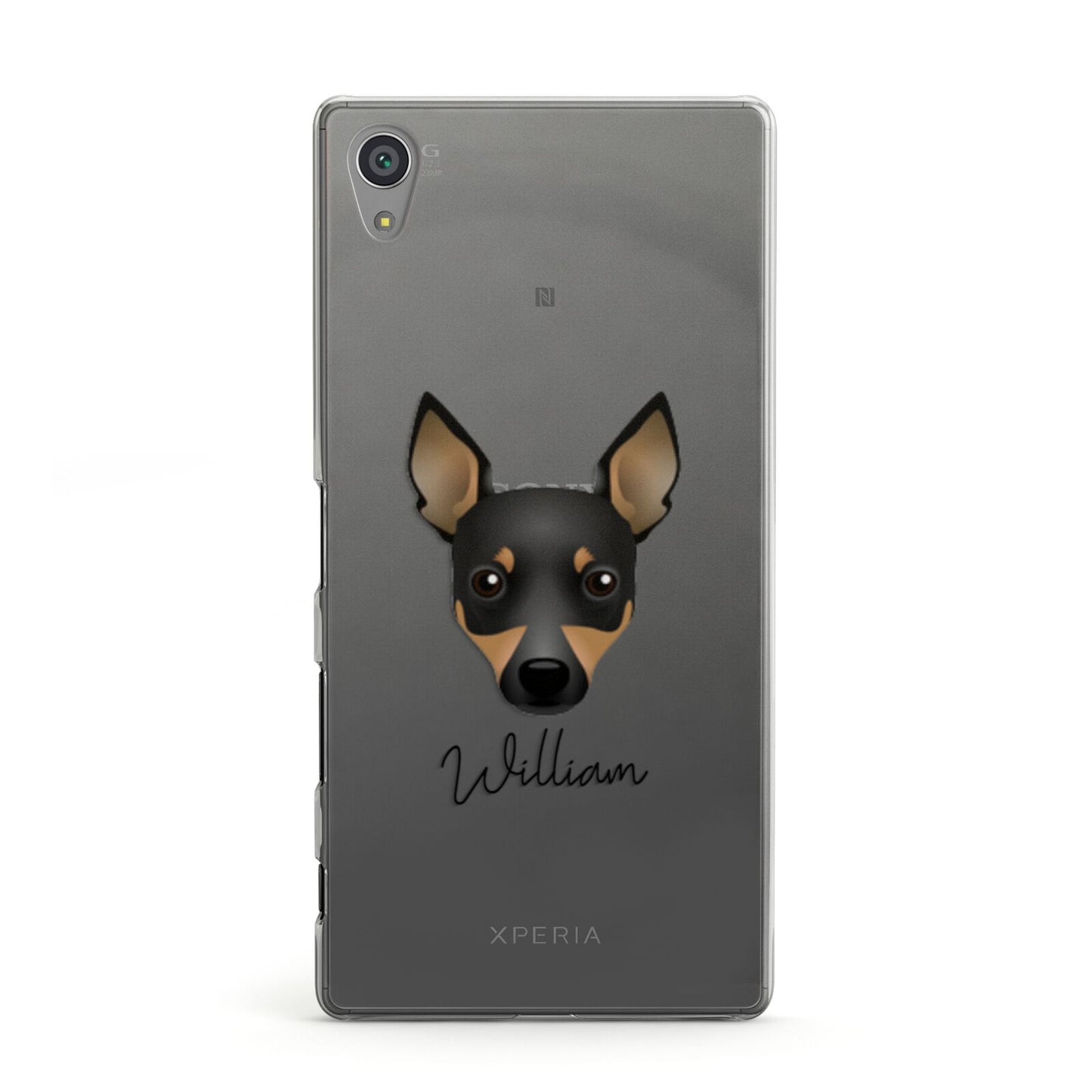 Toy Fox Terrier Personalised Sony Xperia Case