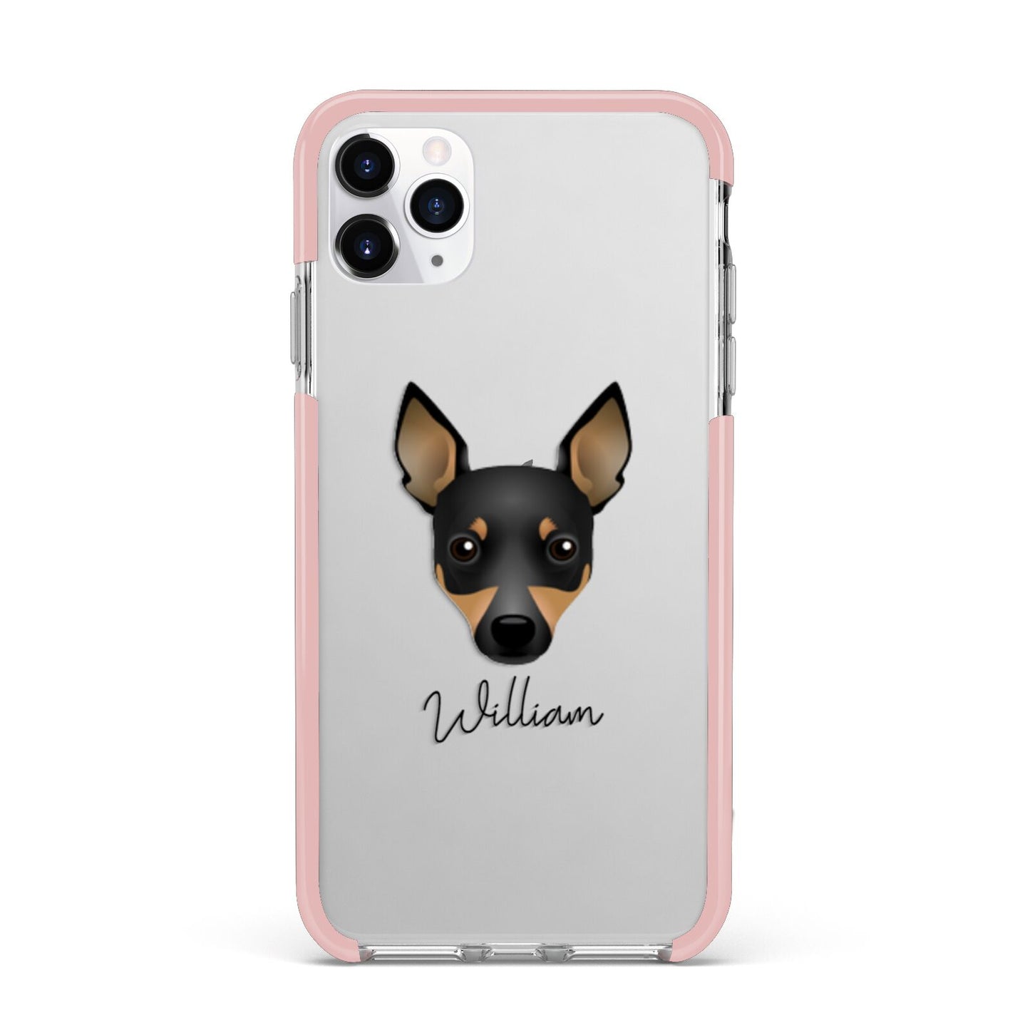 Toy Fox Terrier Personalised iPhone 11 Pro Max Impact Pink Edge Case