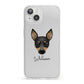Toy Fox Terrier Personalised iPhone 13 Clear Bumper Case