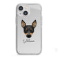 Toy Fox Terrier Personalised iPhone 13 Mini TPU Impact Case with White Edges