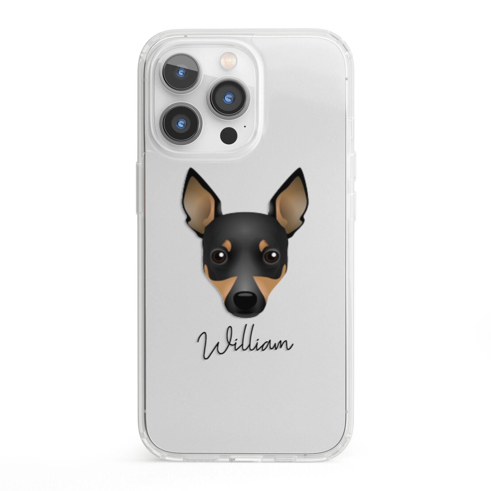 Toy Fox Terrier Personalised iPhone 13 Pro Clear Bumper Case