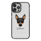 Toy Fox Terrier Personalised iPhone 13 Pro Max Black Impact Case on Silver phone