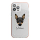 Toy Fox Terrier Personalised iPhone 13 Pro Max TPU Impact Case with Pink Edges