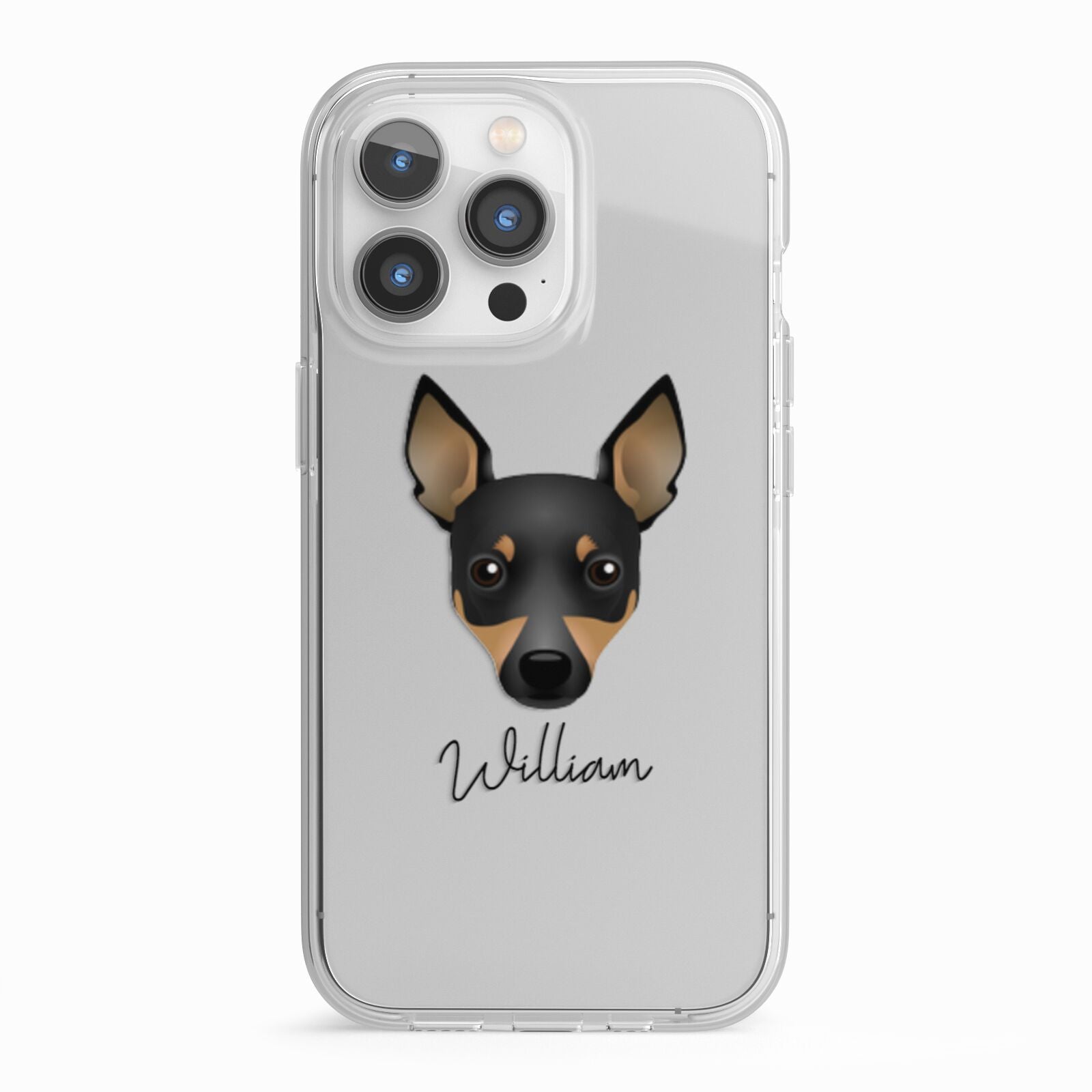 Toy Fox Terrier Personalised iPhone 13 Pro TPU Impact Case with White Edges