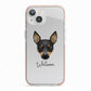 Toy Fox Terrier Personalised iPhone 13 TPU Impact Case with Pink Edges