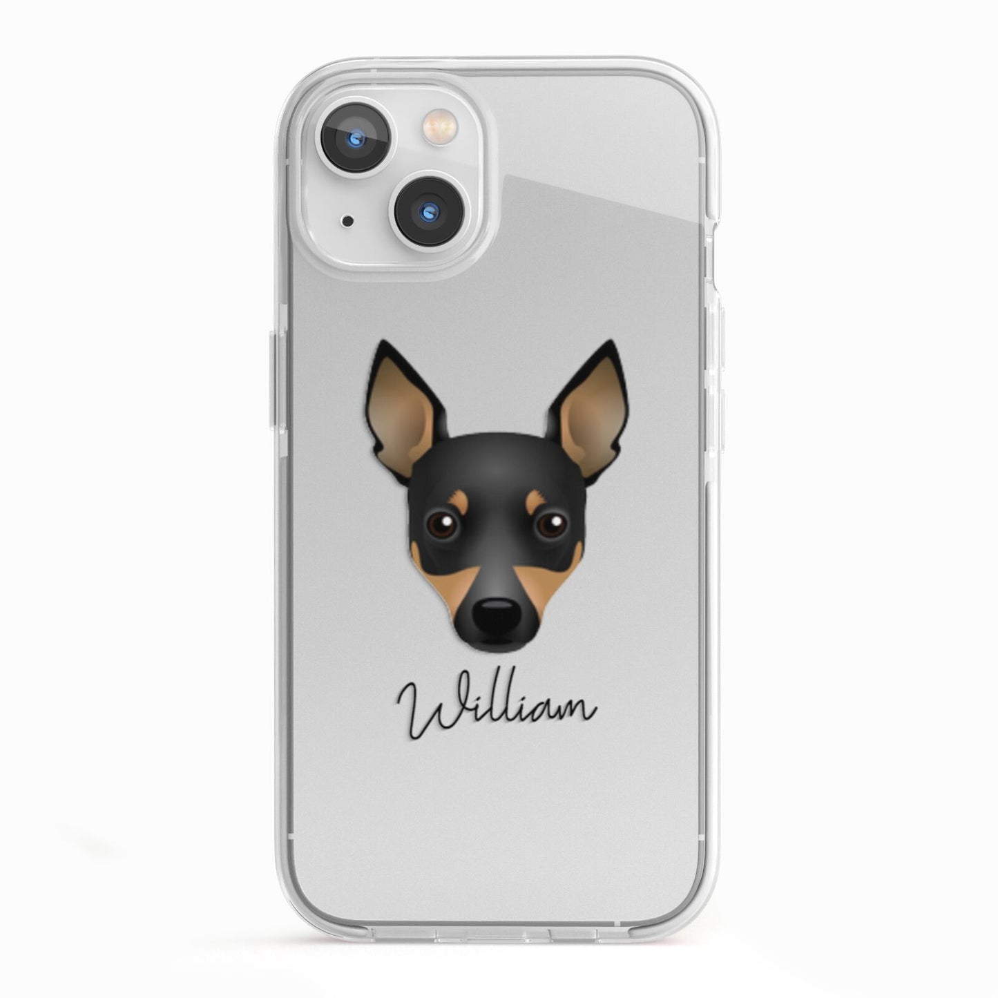 Toy Fox Terrier Personalised iPhone 13 TPU Impact Case with White Edges