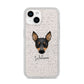 Toy Fox Terrier Personalised iPhone 14 Glitter Tough Case Starlight