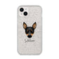 Toy Fox Terrier Personalised iPhone 14 Plus Glitter Tough Case Starlight