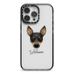 Toy Fox Terrier Personalised iPhone 14 Pro Max Black Impact Case on Silver phone