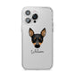 Toy Fox Terrier Personalised iPhone 14 Pro Max Clear Tough Case Silver