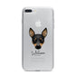Toy Fox Terrier Personalised iPhone 7 Plus Bumper Case on Silver iPhone