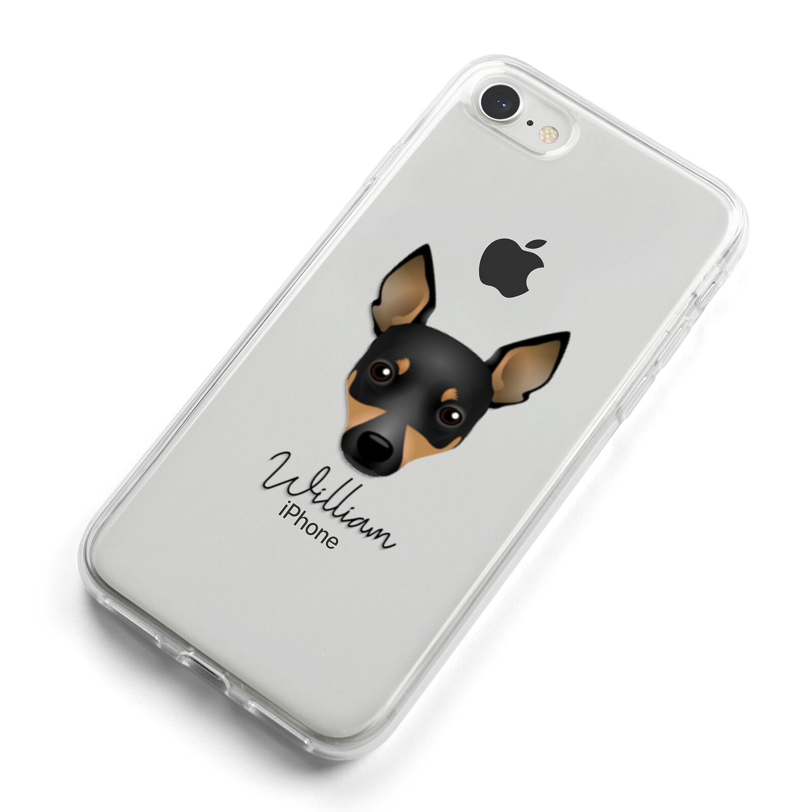 Toy Fox Terrier Personalised iPhone 8 Bumper Case on Silver iPhone Alternative Image