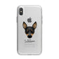 Toy Fox Terrier Personalised iPhone X Bumper Case on Silver iPhone Alternative Image 1