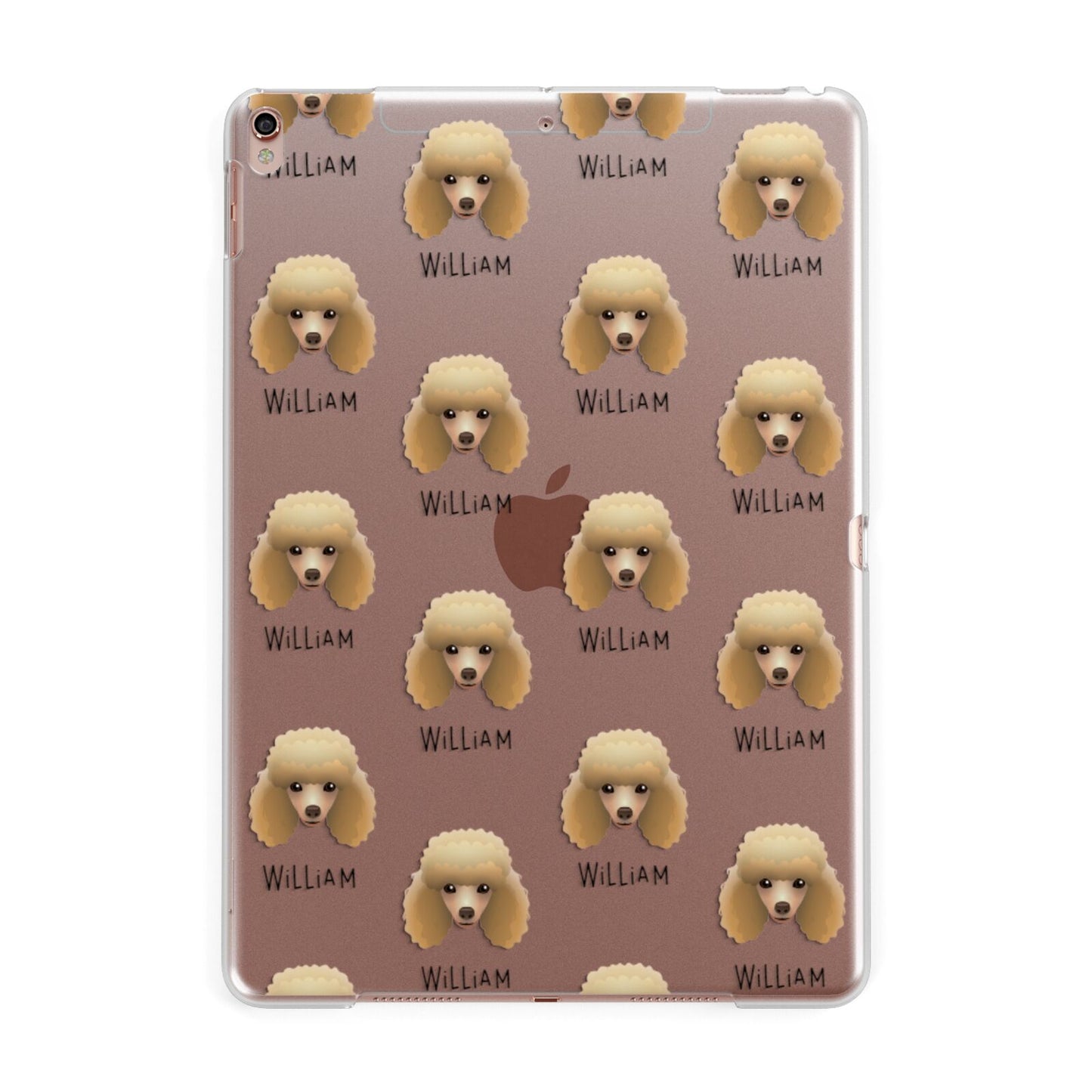 Toy Poodle Icon with Name Apple iPad Rose Gold Case