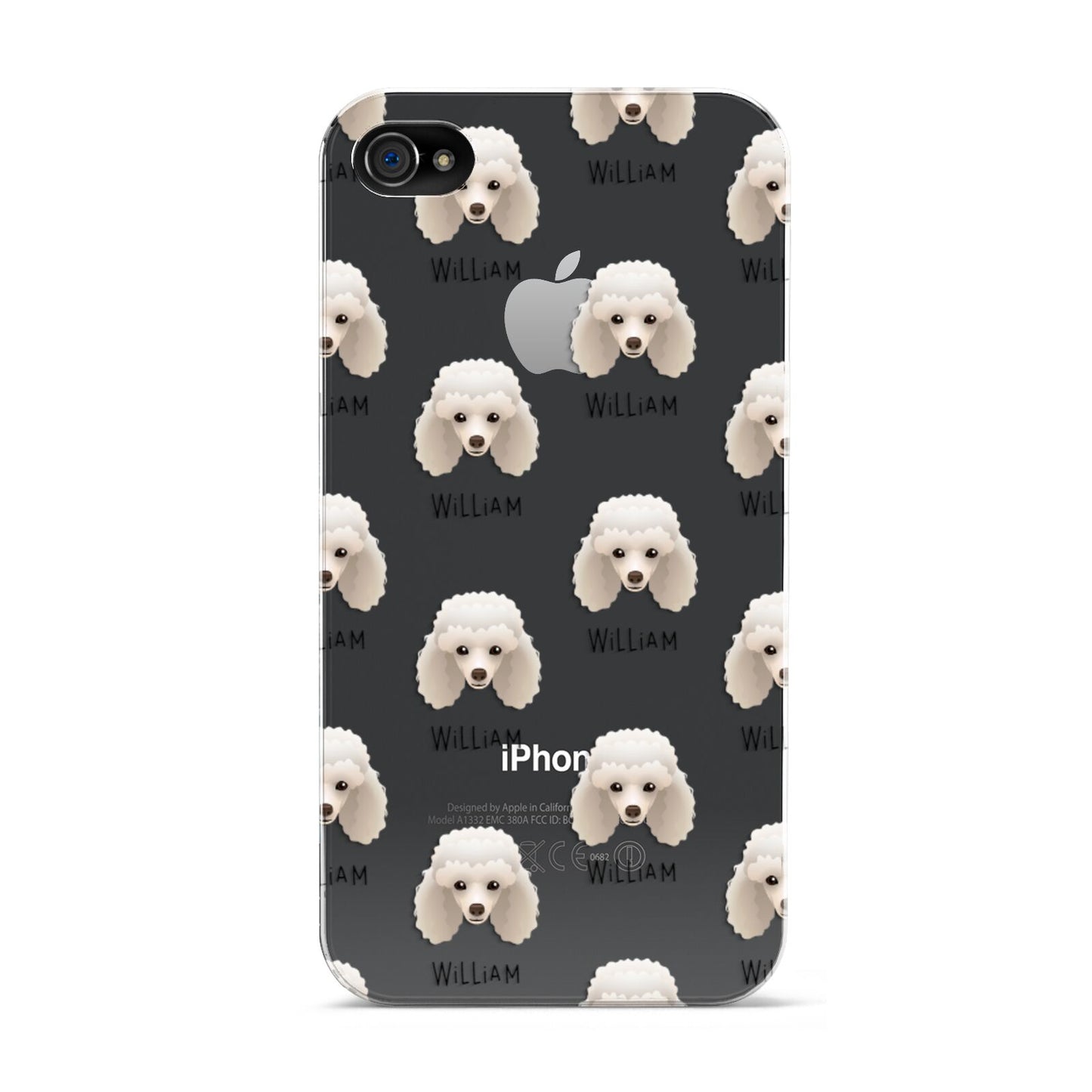 Toy Poodle Icon with Name Apple iPhone 4s Case