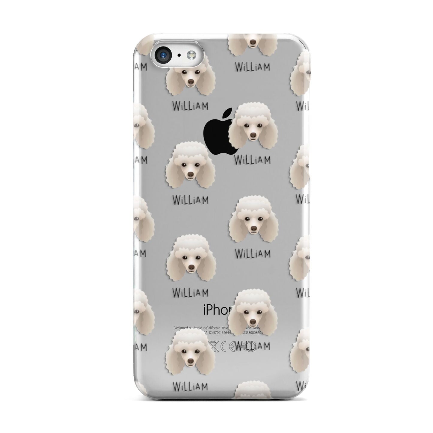 Toy Poodle Icon with Name Apple iPhone 5c Case