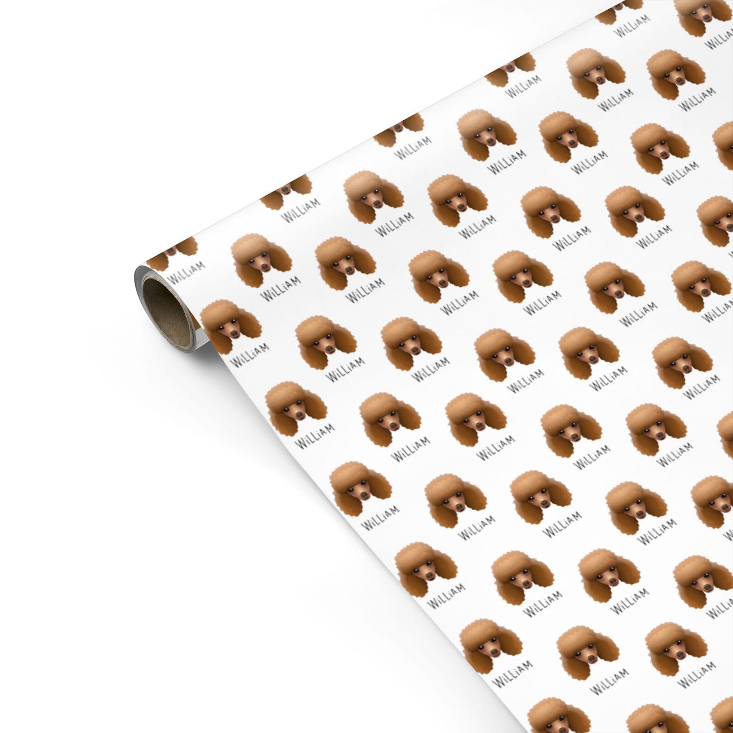 Toy Poodle Icon with Name Personalised Gift Wrap