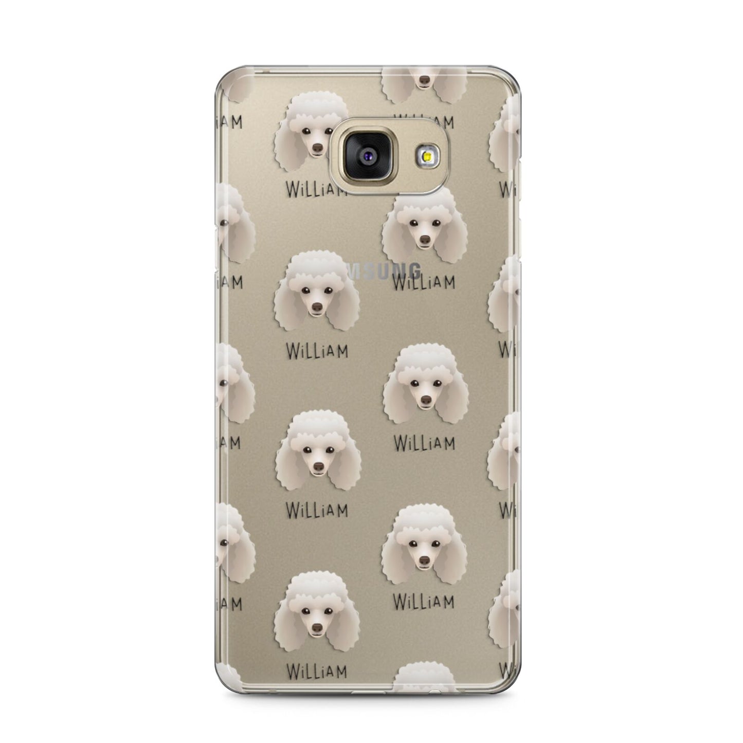 Toy Poodle Icon with Name Samsung Galaxy A5 2016 Case on gold phone