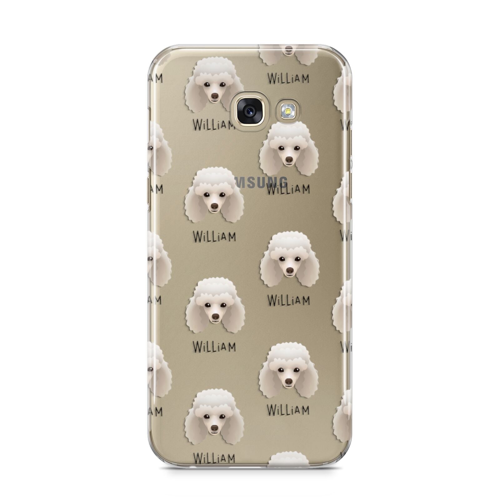 Toy Poodle Icon with Name Samsung Galaxy A5 2017 Case on gold phone