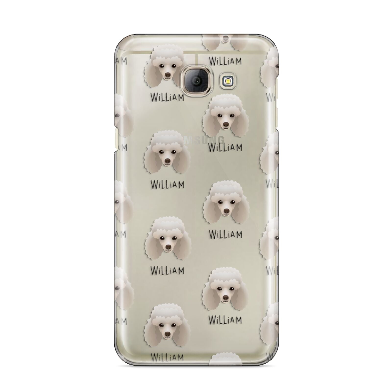 Toy Poodle Icon with Name Samsung Galaxy A8 2016 Case