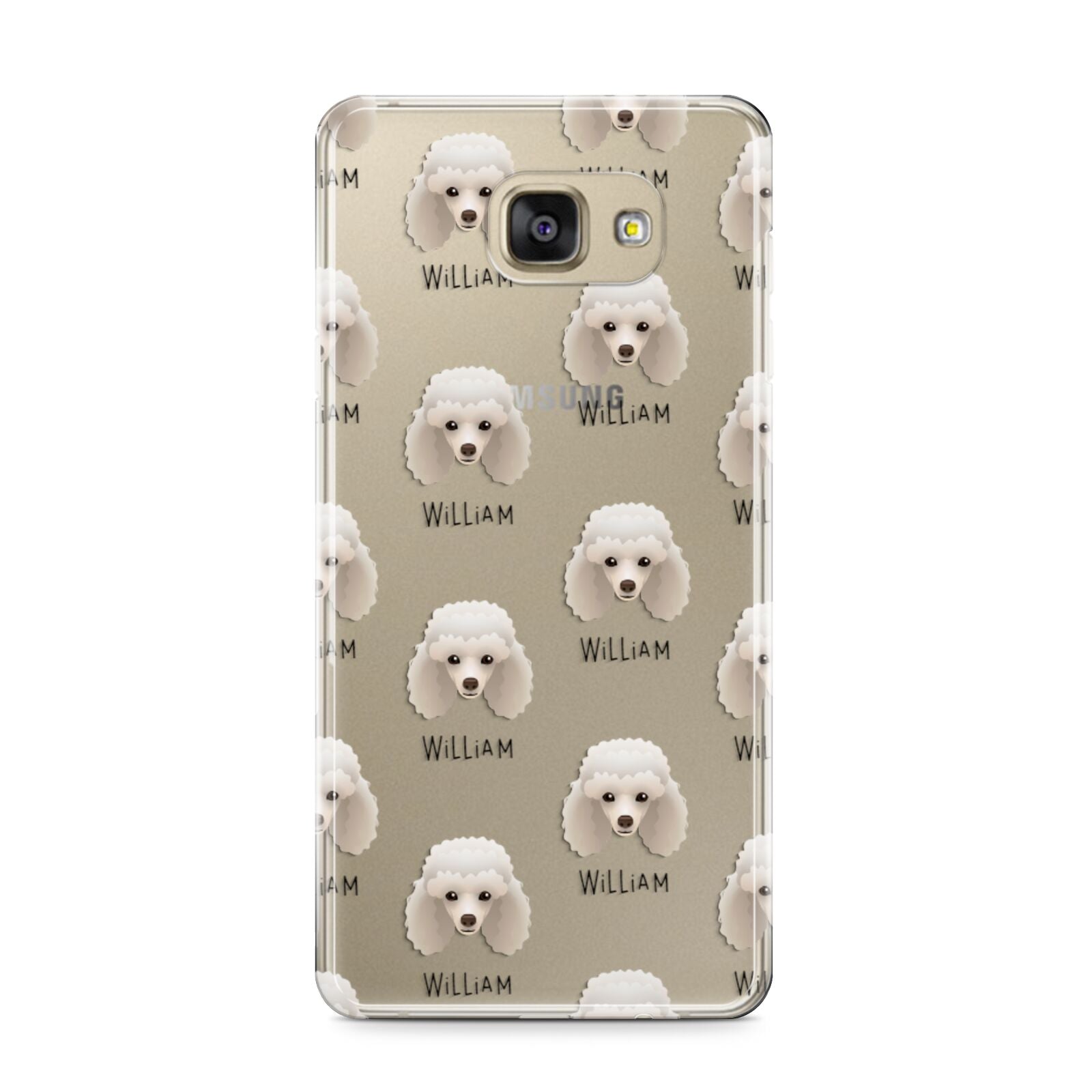 Toy Poodle Icon with Name Samsung Galaxy A9 2016 Case on gold phone