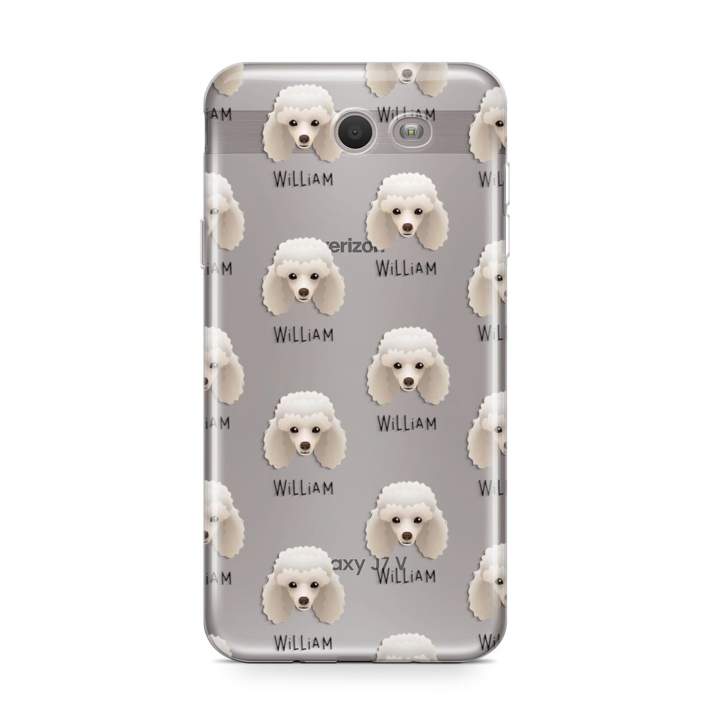 Toy Poodle Icon with Name Samsung Galaxy J7 2017 Case