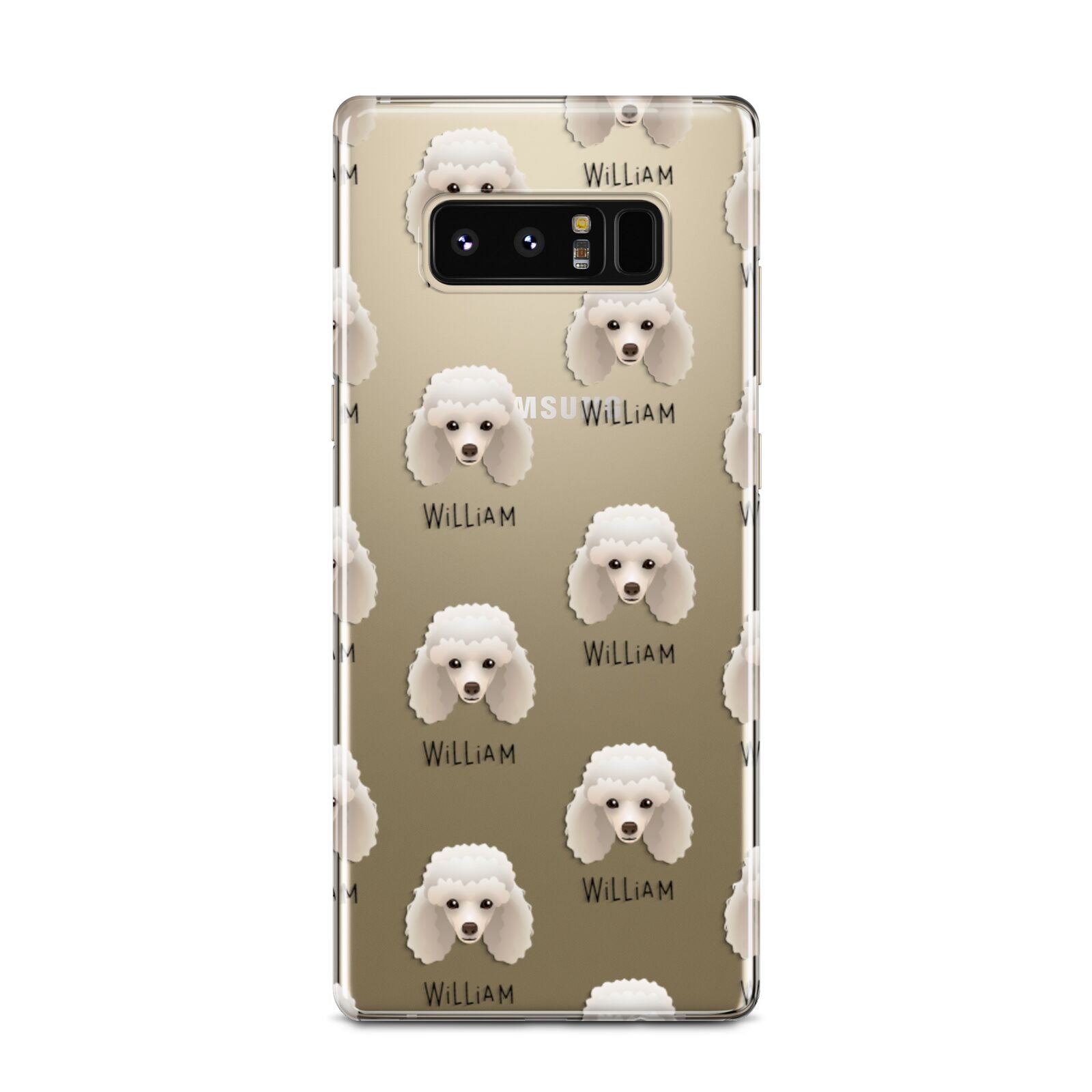 Toy Poodle Icon with Name Samsung Galaxy Note 8 Case