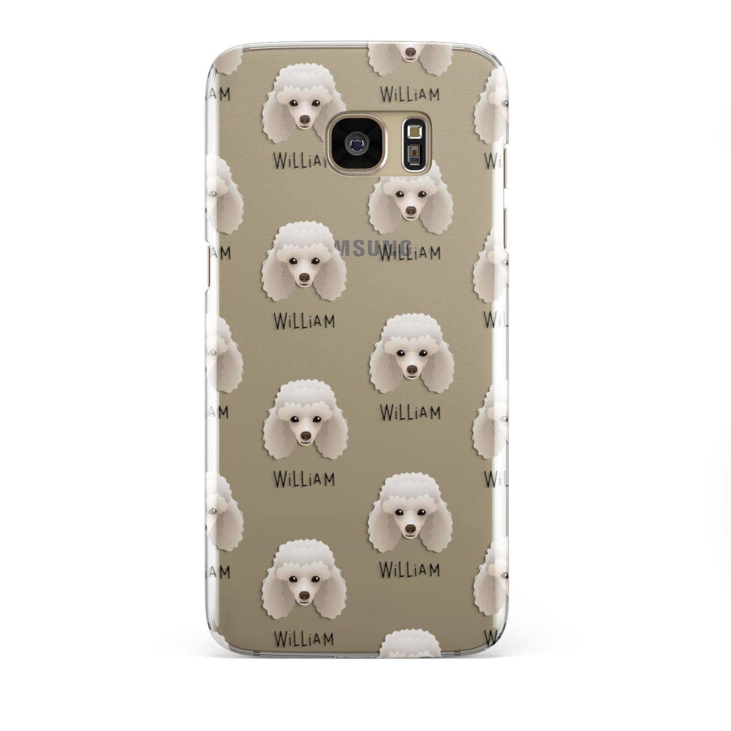Toy Poodle Icon with Name Samsung Galaxy S7 Edge Case