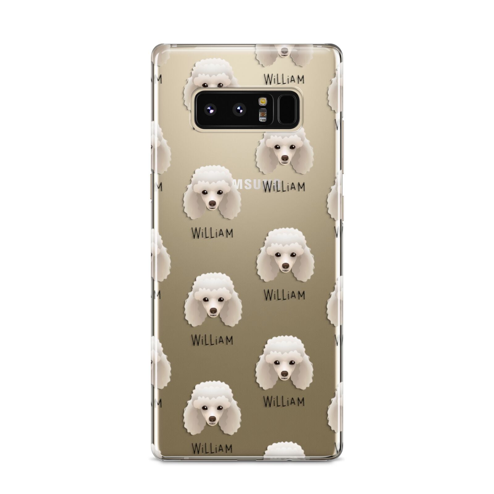 Toy Poodle Icon with Name Samsung Galaxy S8 Case