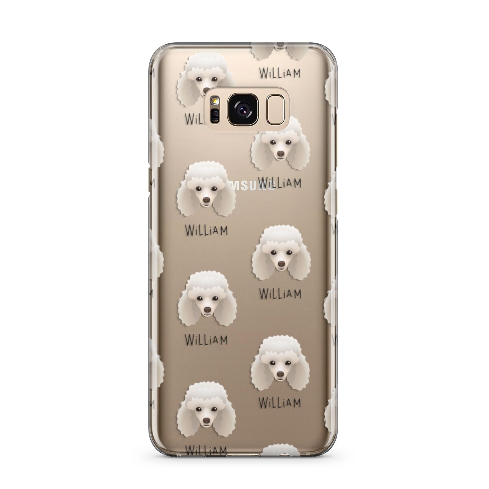 Toy Poodle Icon with Name Samsung Galaxy S8 Plus Case