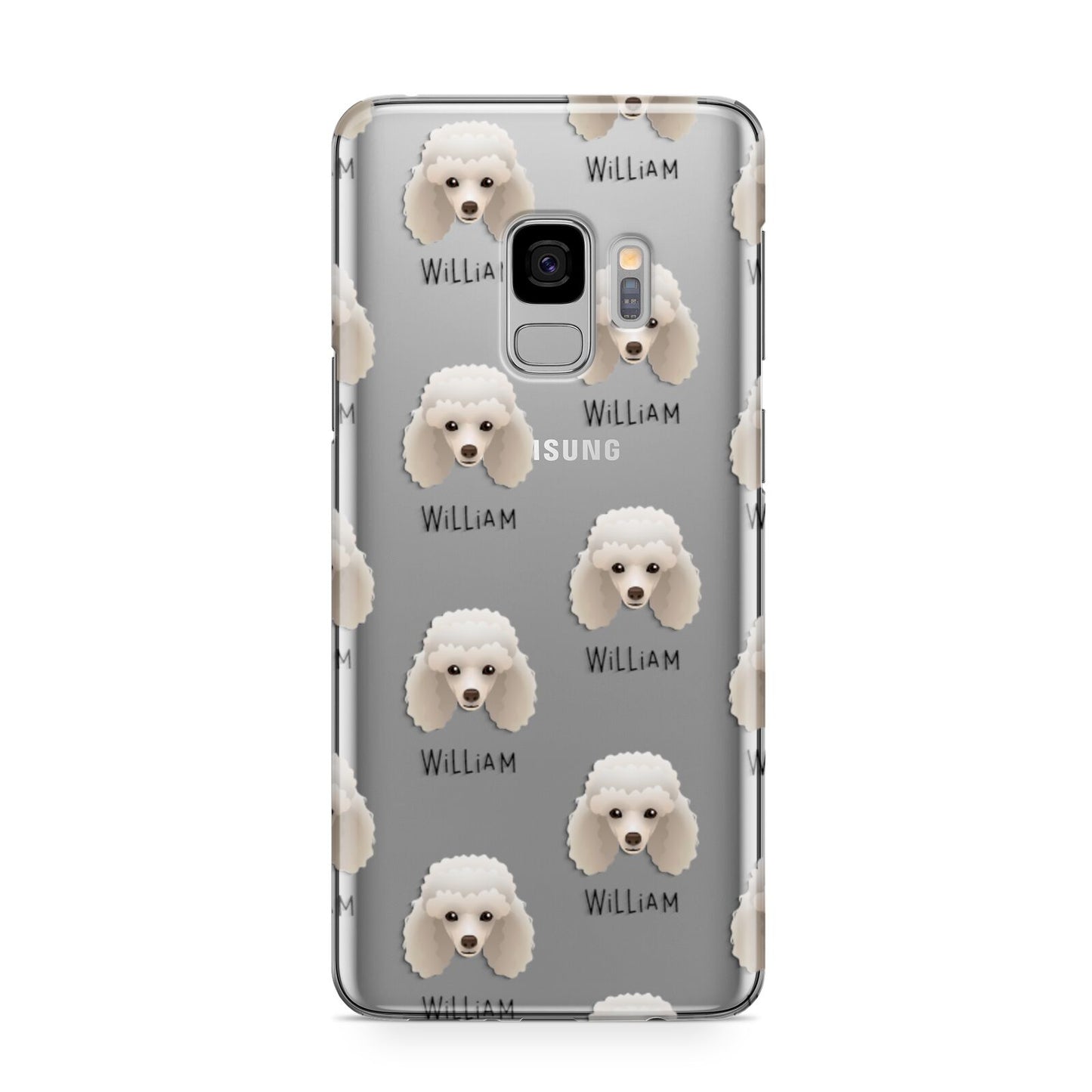 Toy Poodle Icon with Name Samsung Galaxy S9 Case