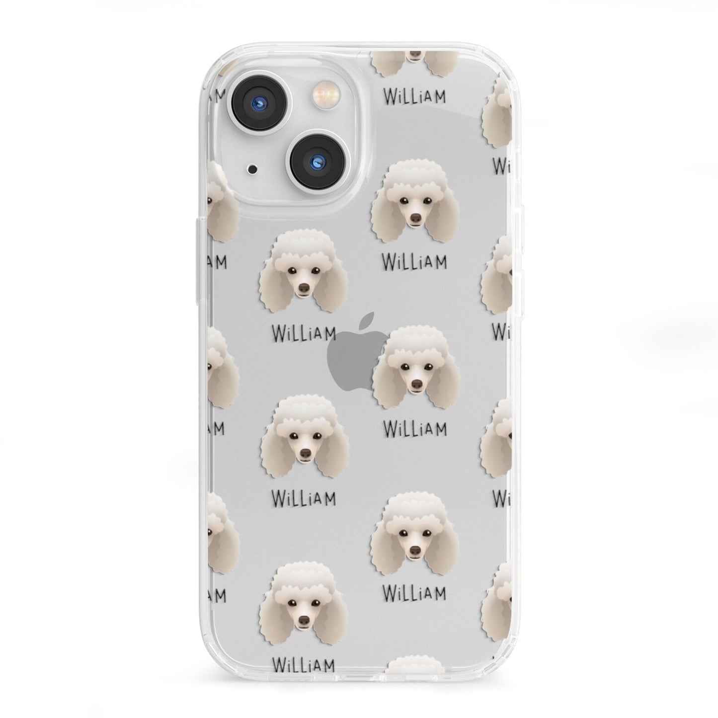 Toy Poodle Icon with Name iPhone 13 Mini Clear Bumper Case