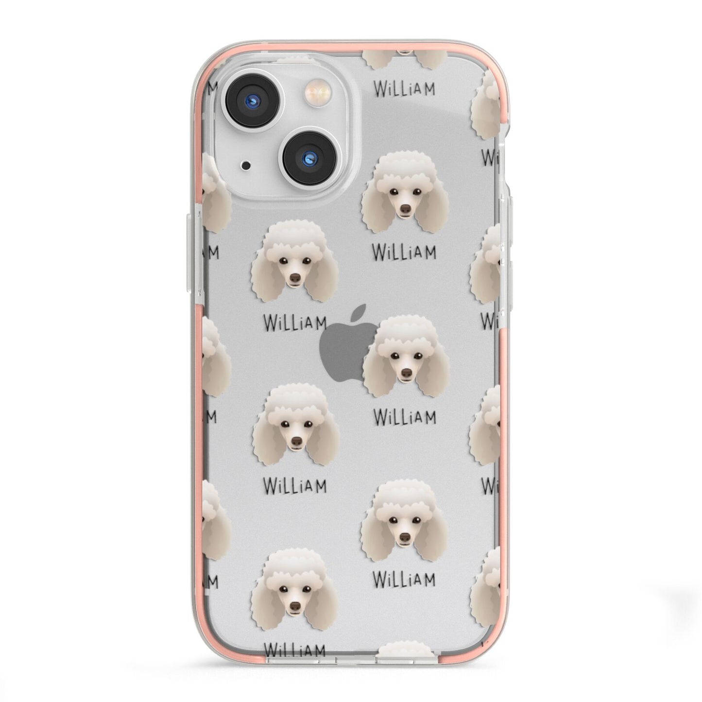 Toy Poodle Icon with Name iPhone 13 Mini TPU Impact Case with Pink Edges