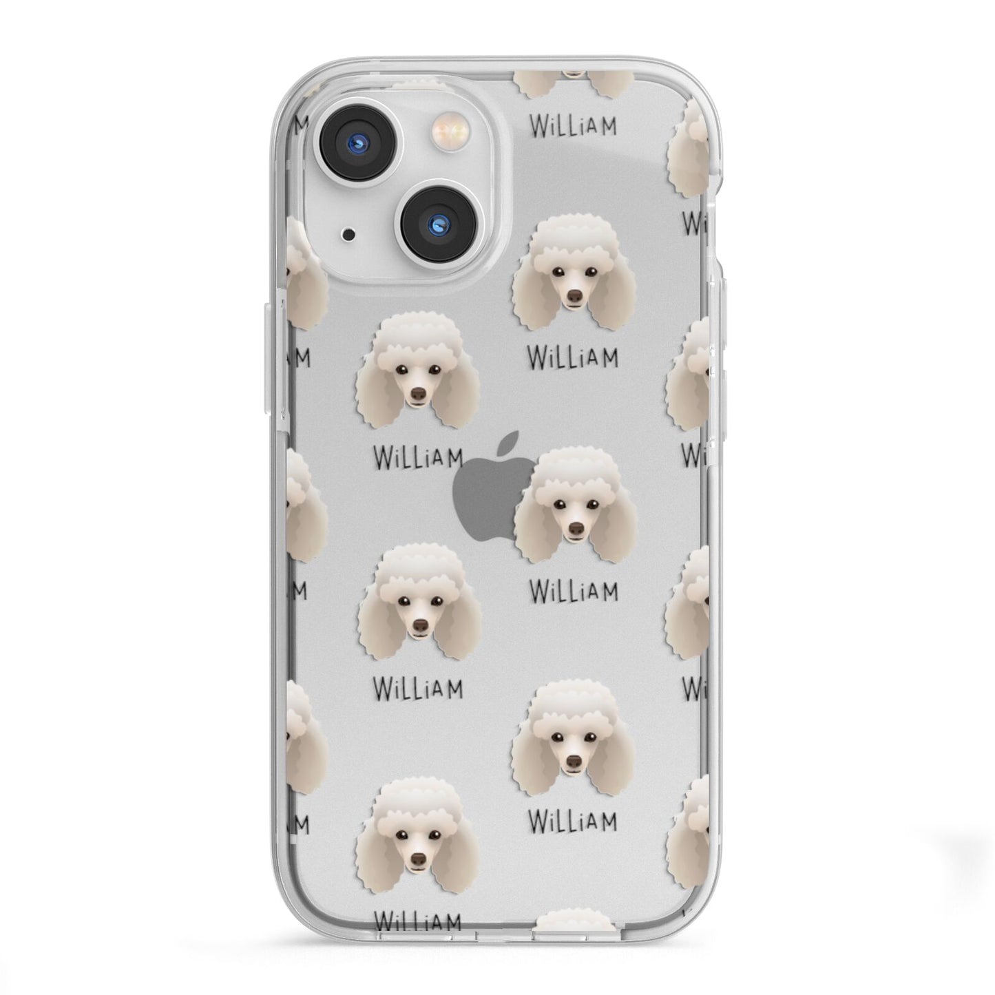 Toy Poodle Icon with Name iPhone 13 Mini TPU Impact Case with White Edges