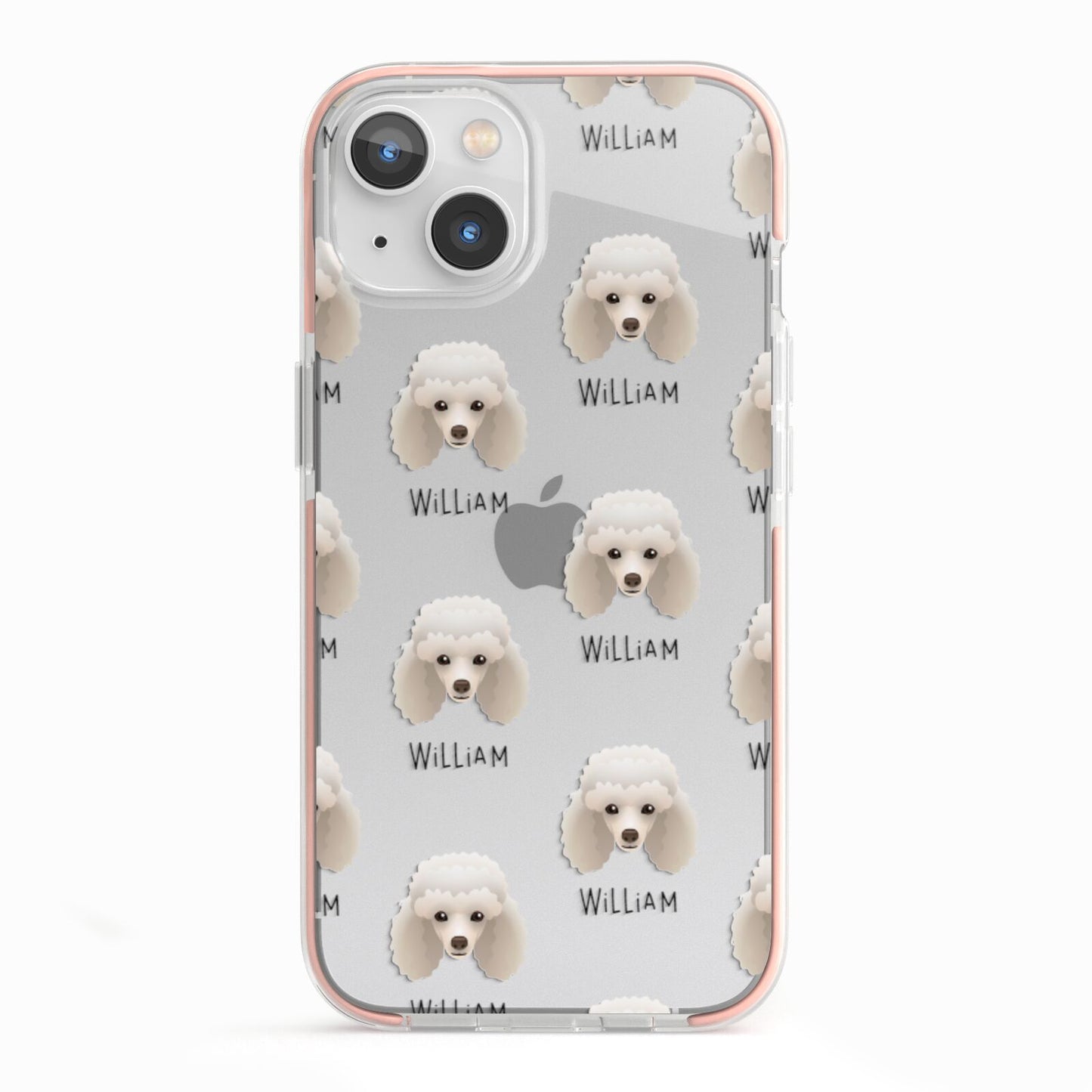 Toy Poodle Icon with Name iPhone 13 TPU Impact Case with Pink Edges