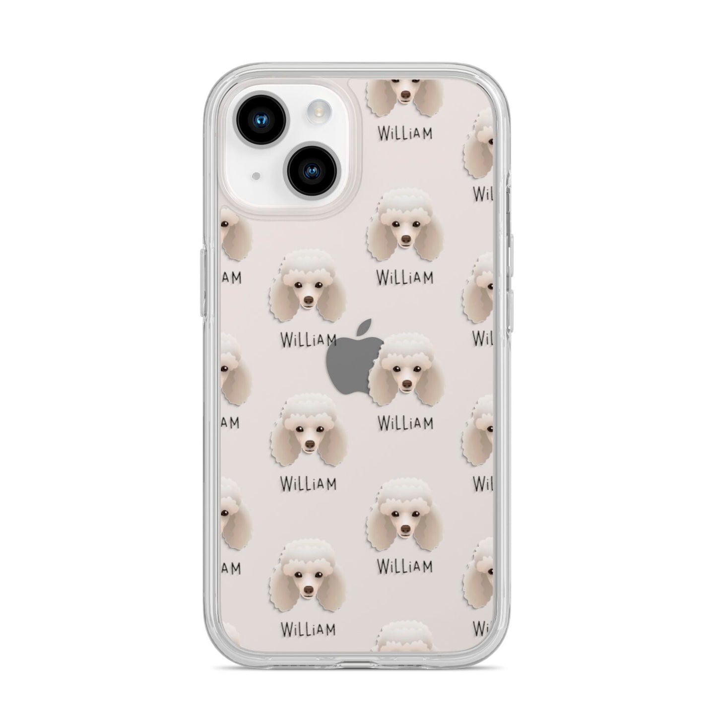 Toy Poodle Icon with Name iPhone 14 Clear Tough Case Starlight