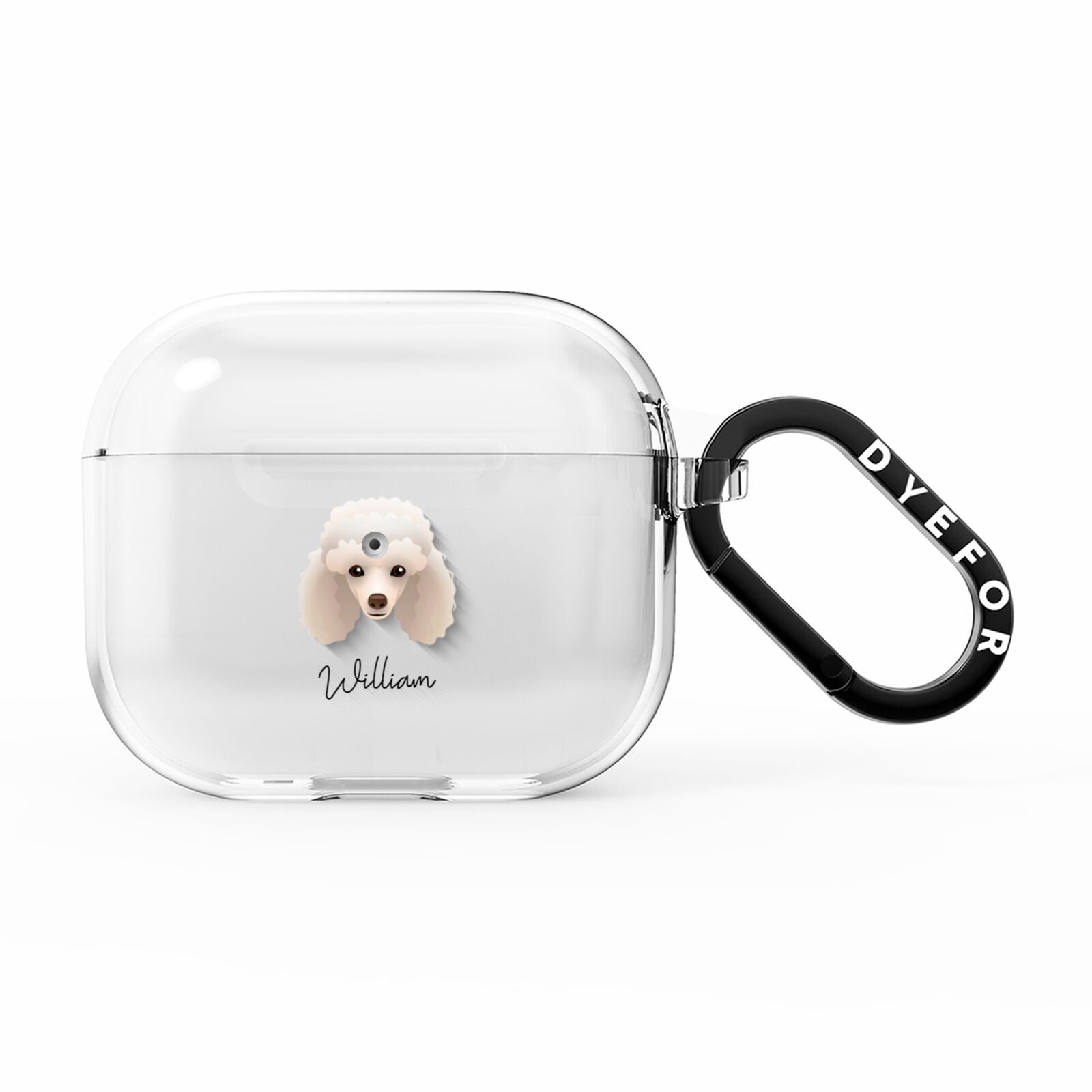 Toy Poodle Personalised AirPods Clear Case 3rd Gen