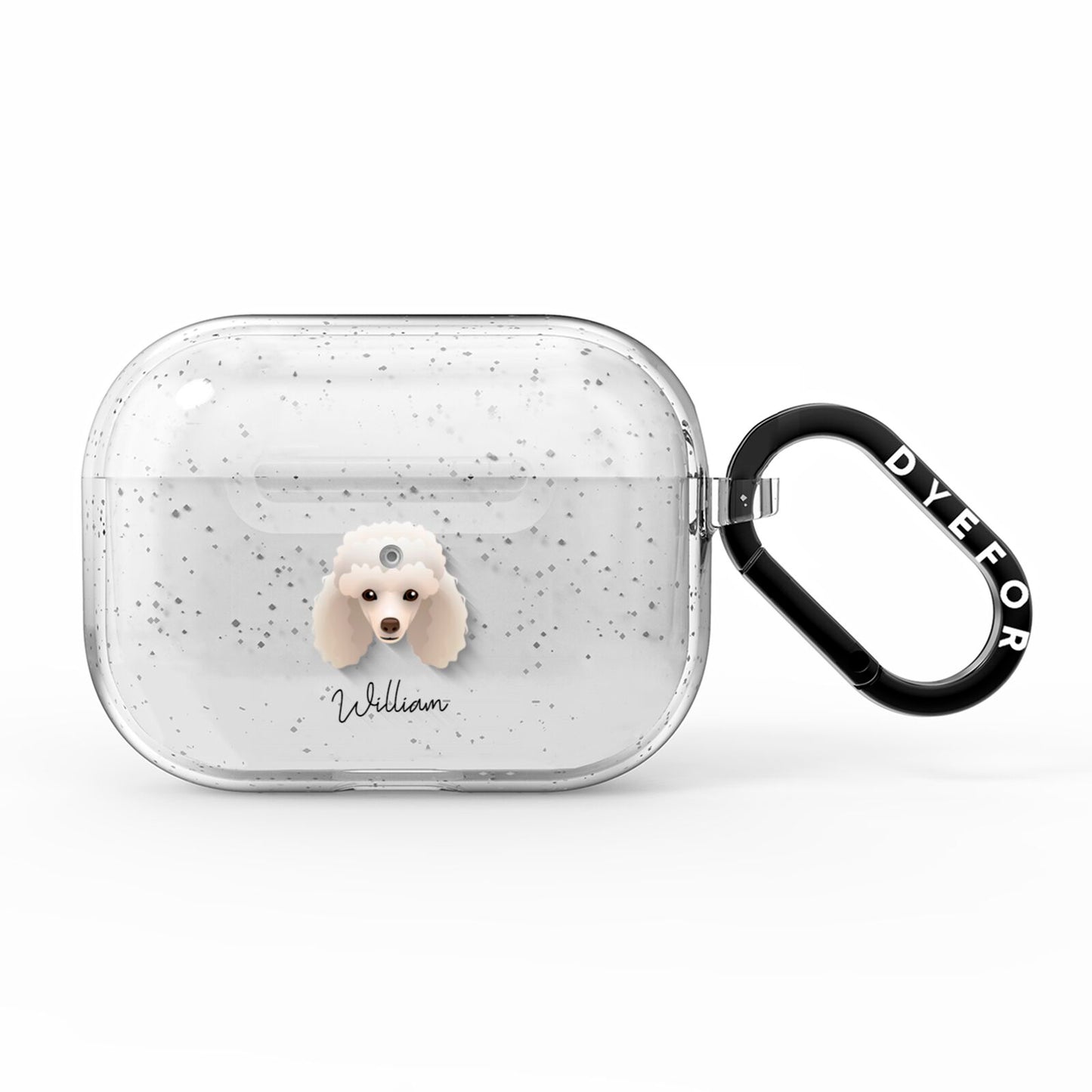 Toy Poodle Personalised AirPods Pro Glitter Case